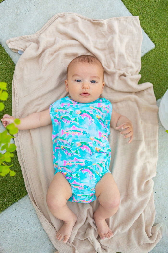 Fish Bubble Romper: 18-24M
