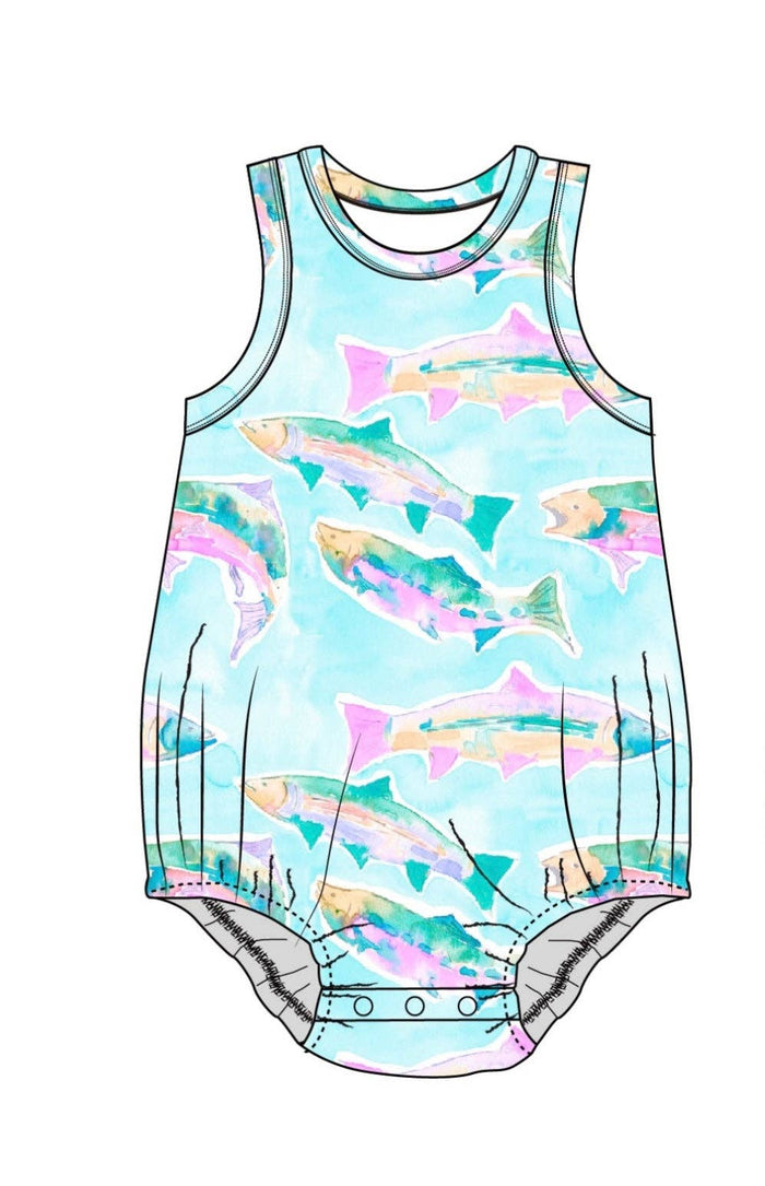 Fish Bubble Romper: 18-24M