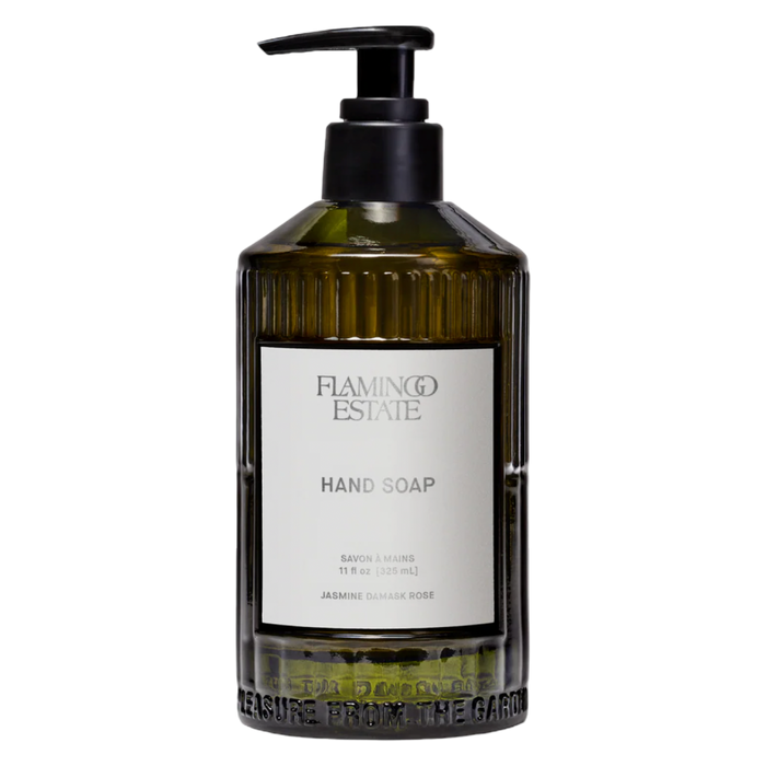Flamingo Estate Jasmine Damask Rose Glass Hand Soap