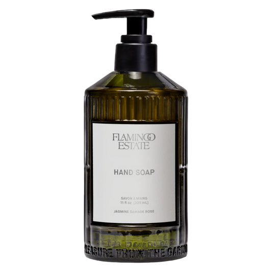 Flamingo Estate Jasmine Damask Rose Glass Hand Soap