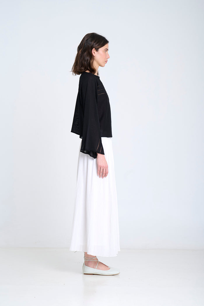 FLARED SLEEVE SWEATER | Black - Darling & Domain