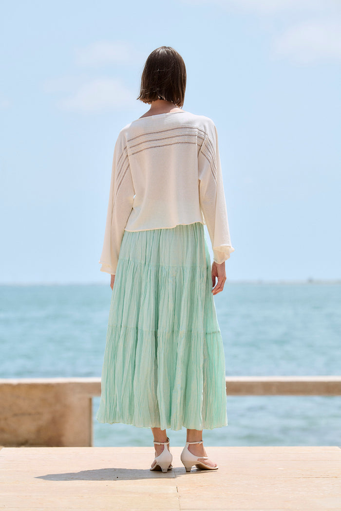 FLARED SLEEVE SWEATER | Ecru - Darling & Domain