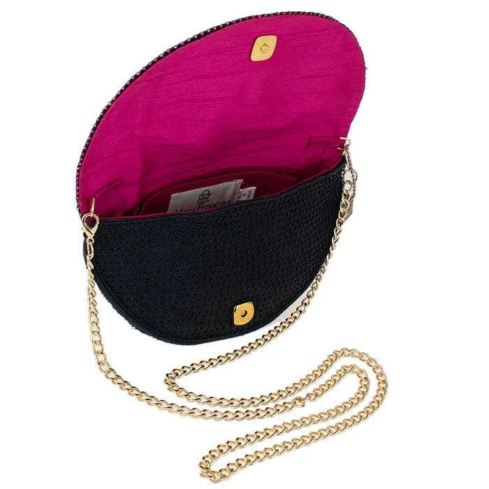 Flirty Beaded Gerbera Daisy Crossbody Handbag