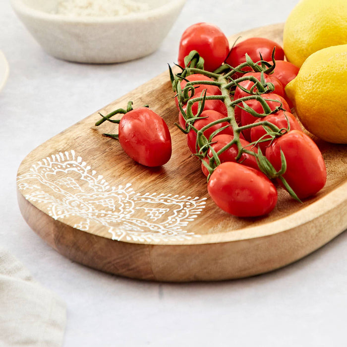 Floral Mango Wood Decorative Tray (*Local Pickup/Local Delivery Only)