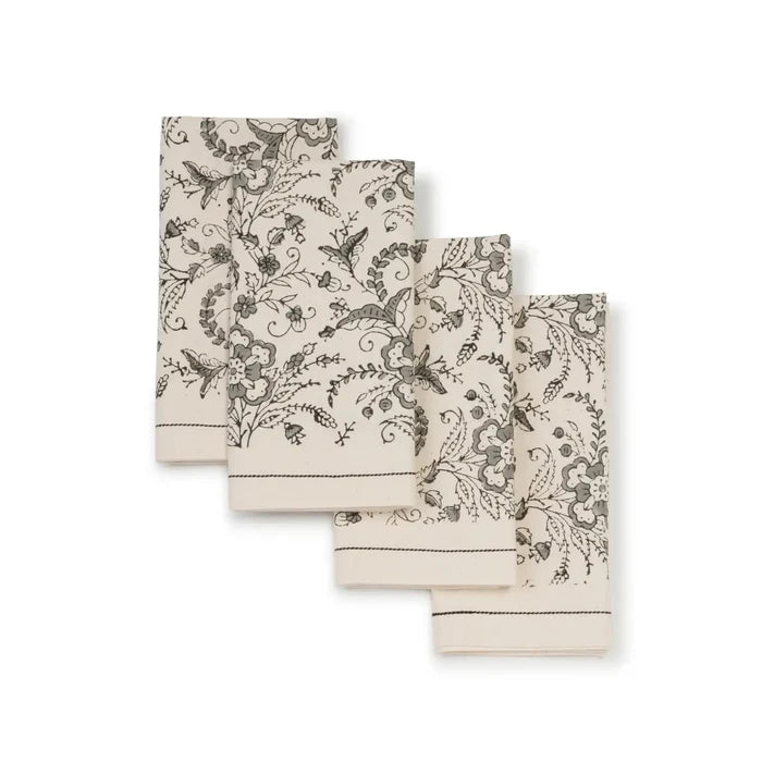 Floral Napkins-Assorted Styles- Set of 4
