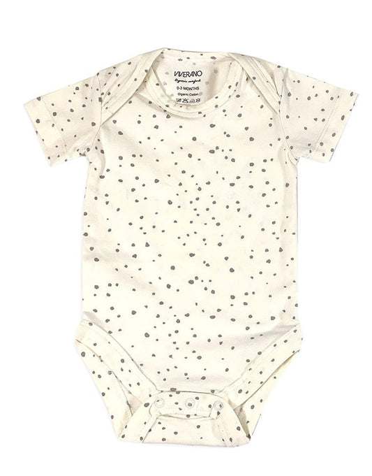 Florence Dot Short Sleeve Baby Bodysuit -(2 Colors)