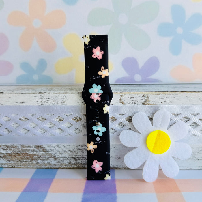 Flower Pop Print Silicone Band For Samsung Watch