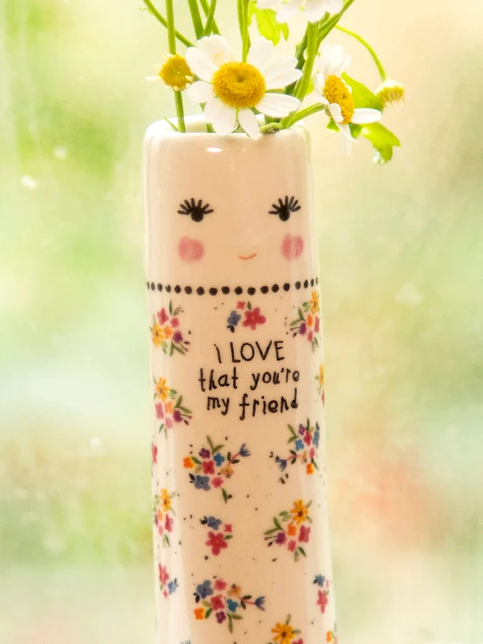 Folk Friend Bud Vase - Love That You're My Friend-view 2
