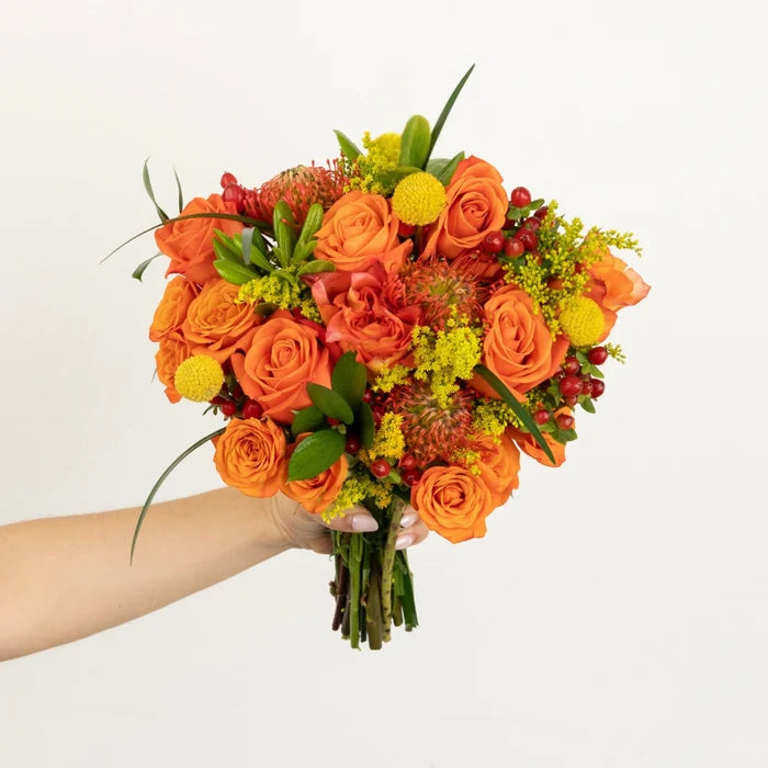 Free Spirit And Pin Cushion Flower Bouquet Close Up - Image