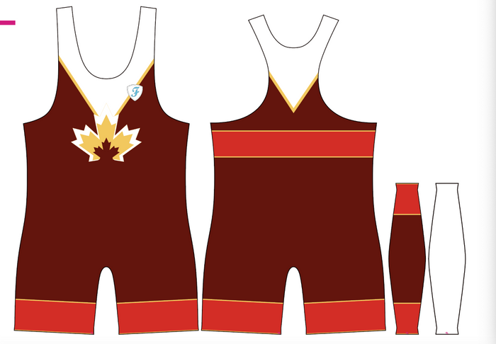FreeStyle Razorback Mens Red Wrestling Singlet