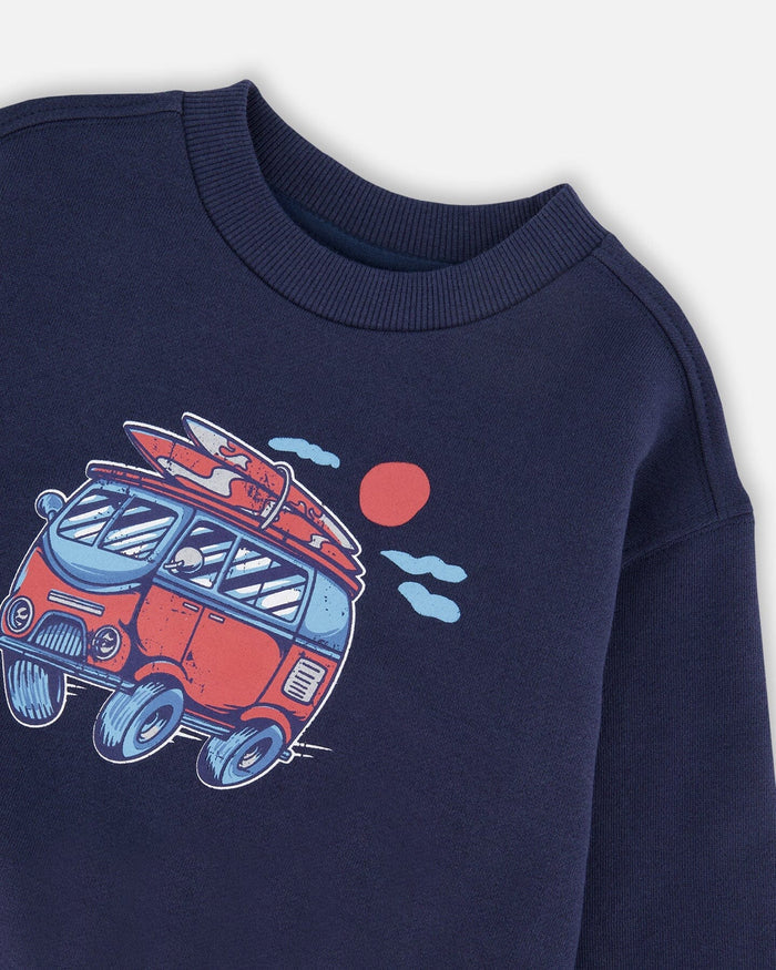 French Terry Sweatshirt Blue-3