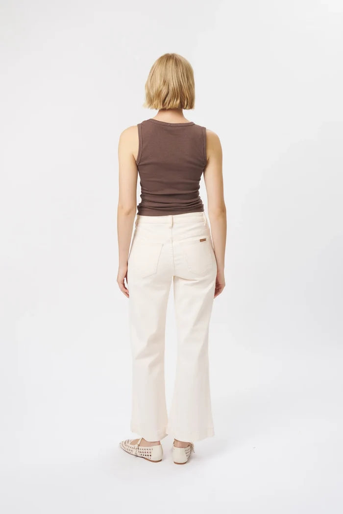 FREYA JEAN in Scallop Pocket Ecru by Kireina