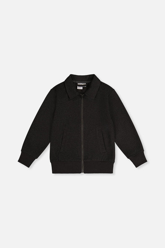 Front Zip Jacket Black-0