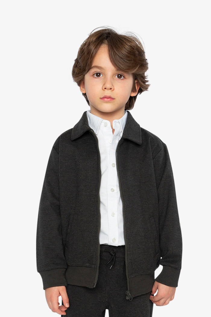 Front Zip Jacket Black-1
