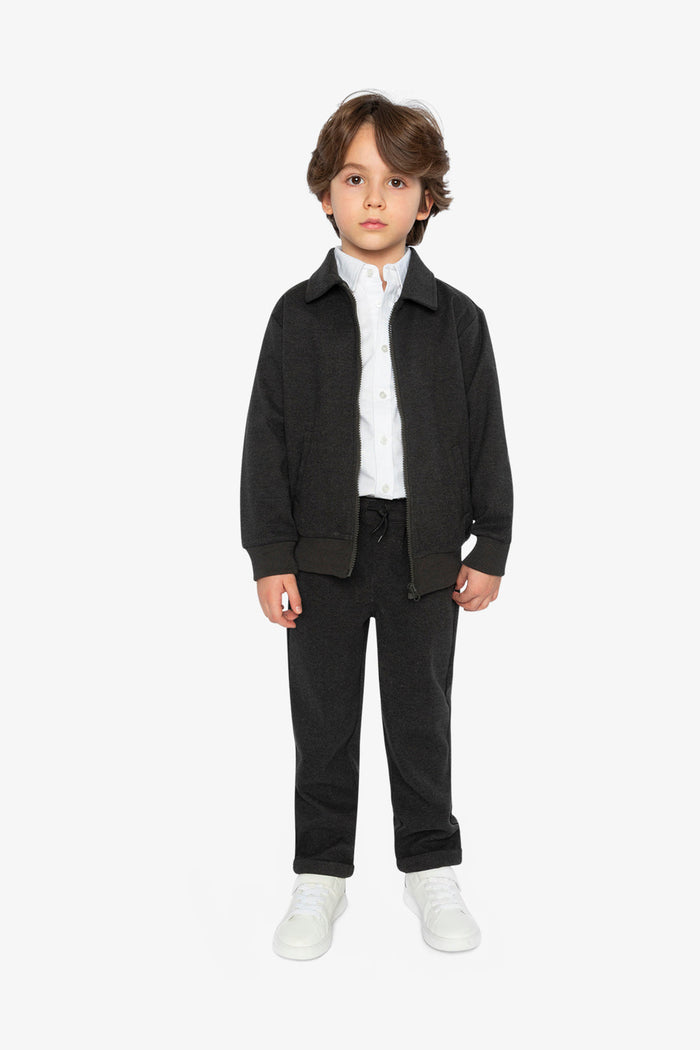 Front Zip Jacket Black-4