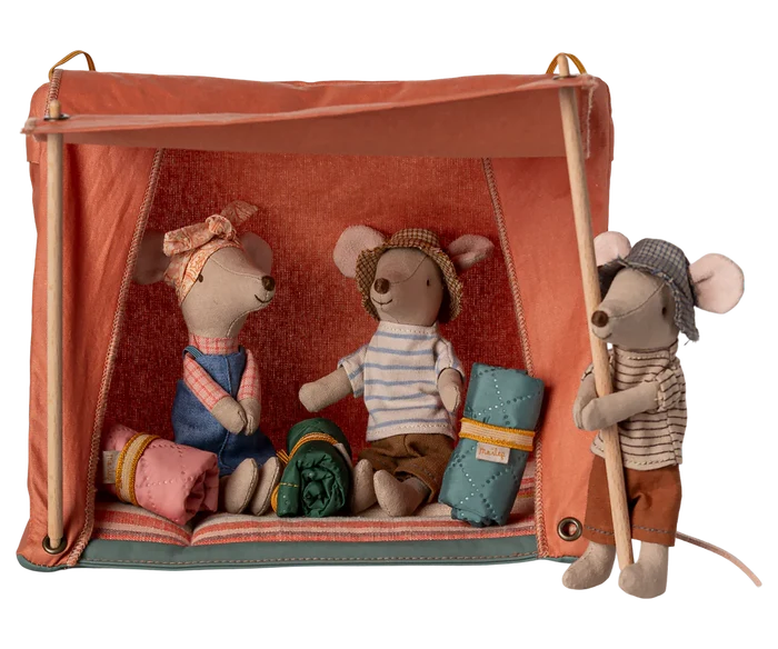 Maileg - Furniture For Mouse - Happy Camper Tent - Lifestyle Cut