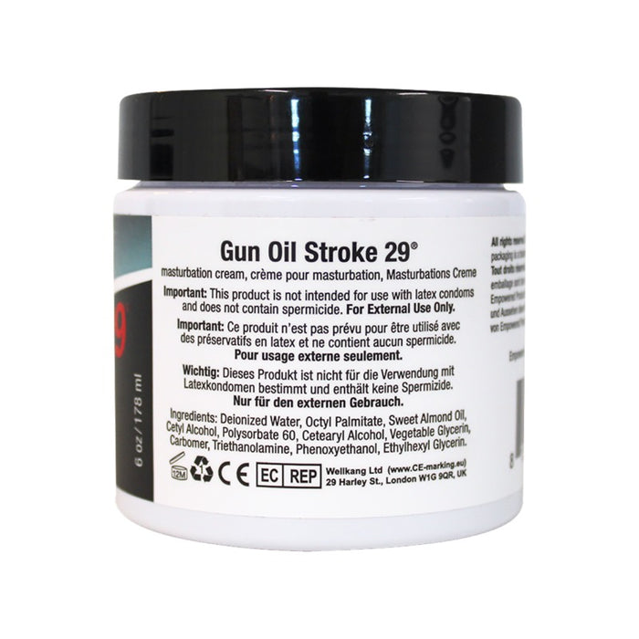 Gun Oil Stroke 29 Masturbation Cream Jar  6 oz