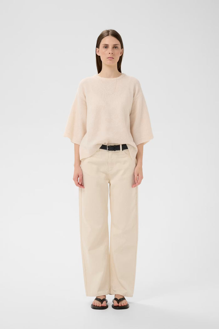 GUNIIW KNIT TEE in Whisper White Melange by Inwear