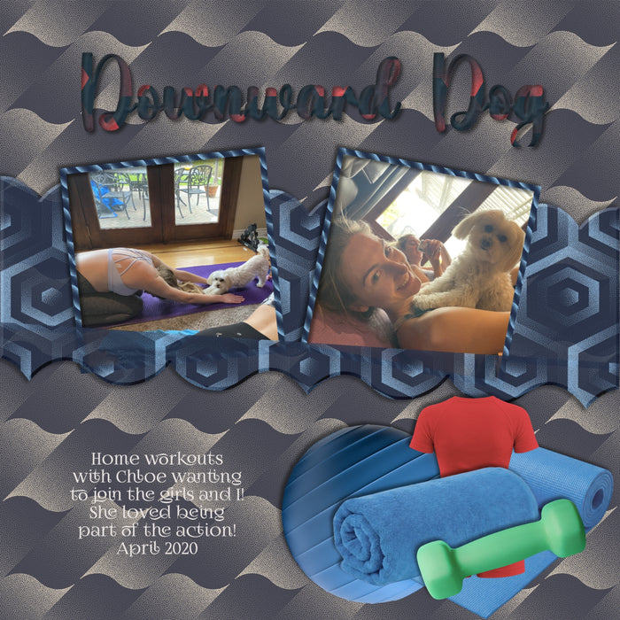 Celebrate your fitness journey! Whether you're documenting workout milestones, healthy habits, weight-loss achievements, or an active lifestyle, this versatile digital scrapbooking embellishments and patterned papers kit by Lucky Girl Creative digital art has everything you need to create inspiring digital scrapbooking pages. Embellishments include gym bag, duffle bag, balancing ball, scale, boxing bag, boxing gloves, boxing helmet, wrestling shoes, climbing wall, grip, compression sleeve, weights, dumbbell
