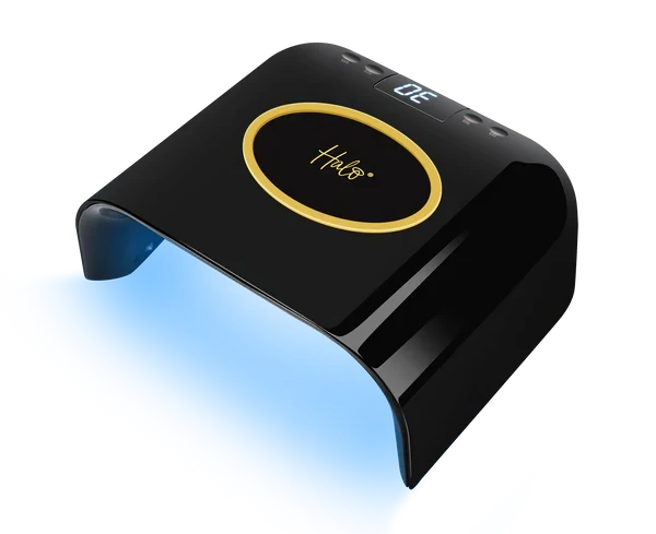 Halo LED Corded Starter Lamp Black & Gold