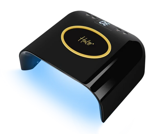 Halo LED Corded Starter Lamp Black & Gold