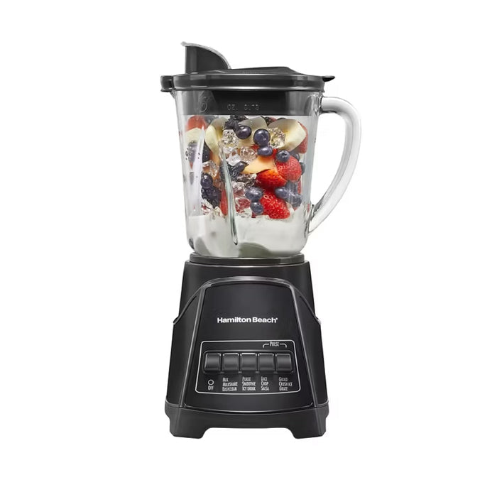 Hamilton Beach Power Elite 12-Function Blender with 40 oz Glass Jar, 700-Watt Peak Power