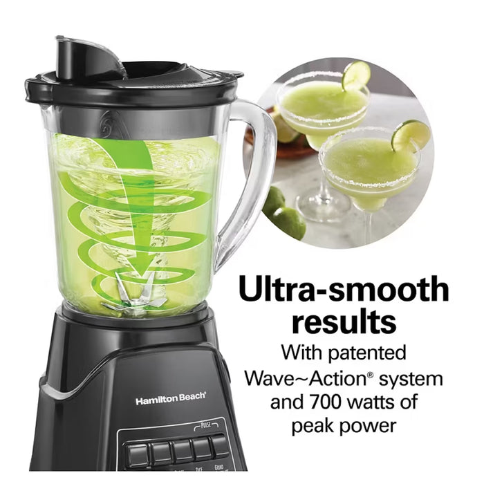Hamilton Beach Power Elite 12-Function Blender with 40 oz Glass Jar, 700-Watt Peak Power