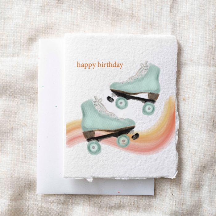 Happy Birthday Roller Skates- Greeting Card