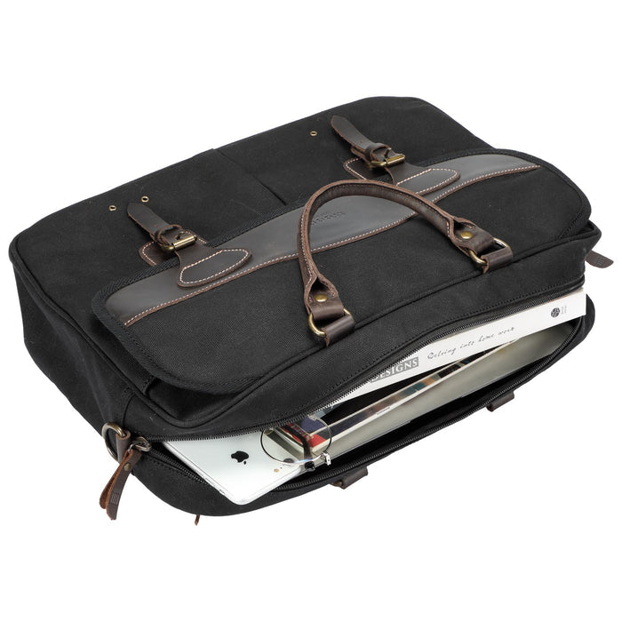 Heritage Canvas Laptop Briefcase 15 Inch | TRP0545