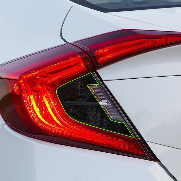 Fog Tail Light Reflector Sidemarker Smoke Tint Overlay Film Fits Civic Sedan 2016 - 2021 - Bogar Tech Designs