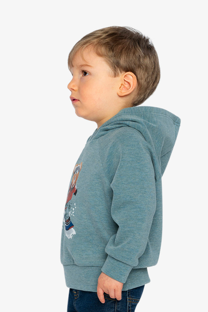 Hoodie With Screenprint Pale Turquoise-2