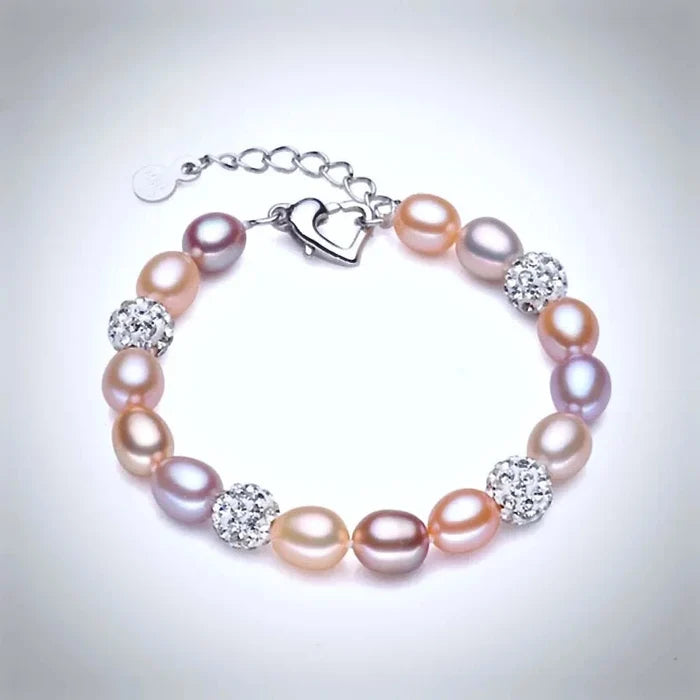 Wedding Pearl Jewelry - Multicolor Natural Pearl Bridal Bracelet