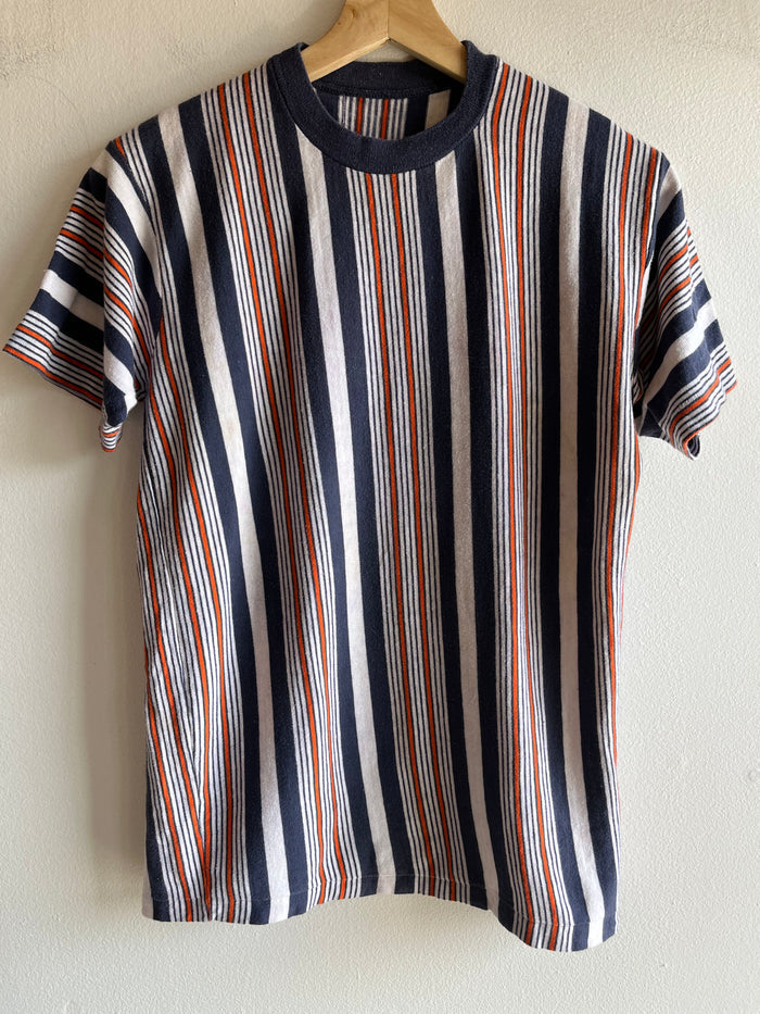 Vintage 1960’s Blue and Orange Striped T-Shirt - La Lovely Vintage