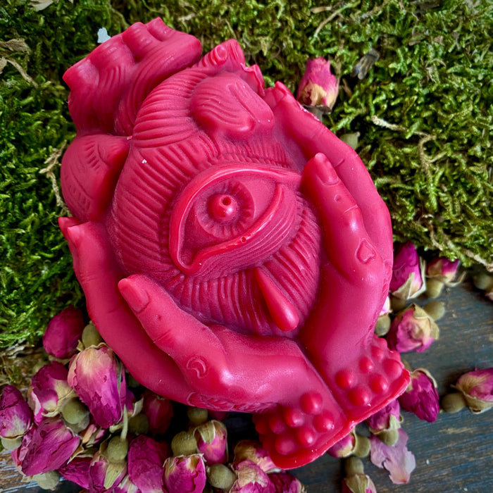 Anatomical Heart Evil Eye Shaped Love Magic Spell Candle