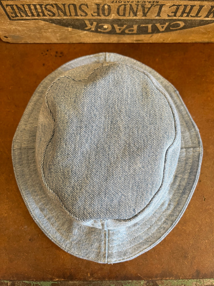 Double Down Vintage - Denim Panelled Reversible Bucket Hat - La Lovely Vintage