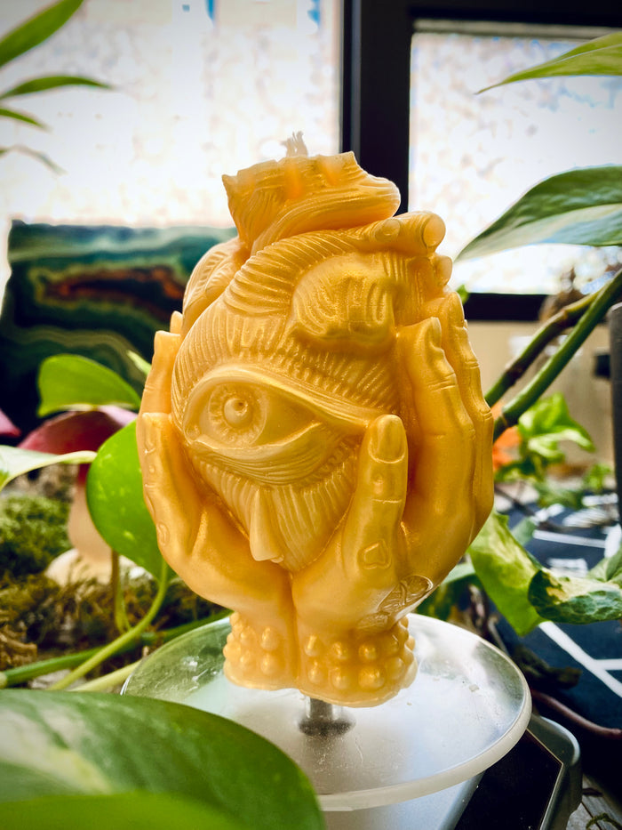 Anatomical Heart Evil Eye Shaped Love Magic Spell Candle