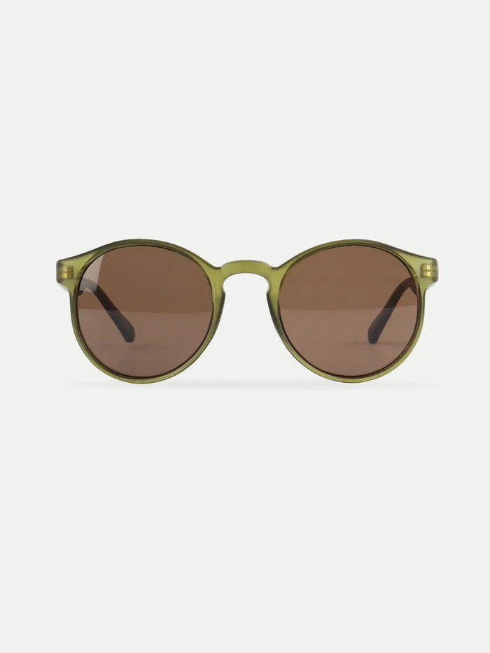Indie Round Acrylic Sunglasses | Matte Green-Image 1
