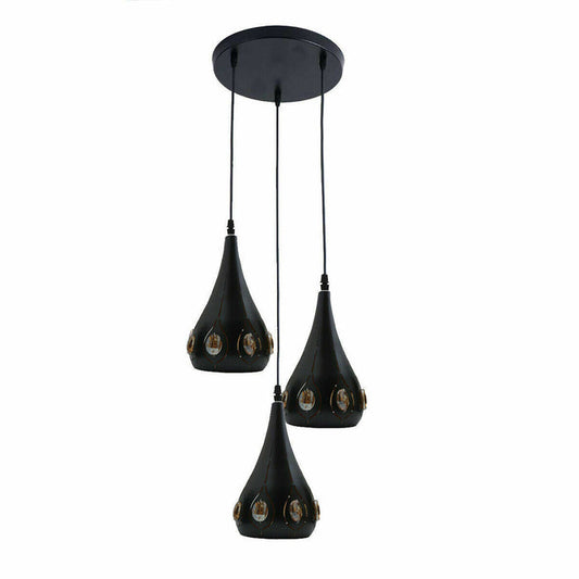 Industrial Cage Pendant Light E27 Matt Black ~2167