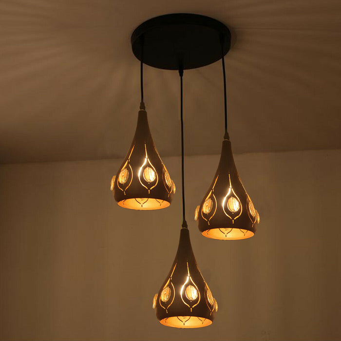 Industrial Cage Pendant Light E27 Matt Black ~2167