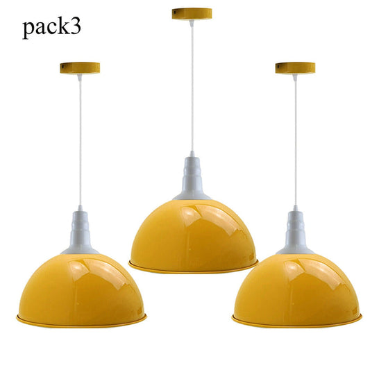 Industrial Dome Pendant Light 40cm E27 Yellow  ~ 5709
