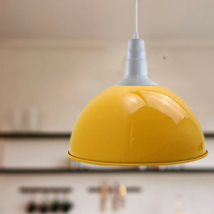Industrial Dome Pendant Light 40cm E27 Yellow  ~ 5709