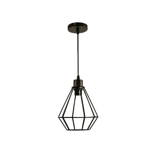 Industrial Metal E27 Bulb Guard Wire Cage Ceiling Pendant Light~5654