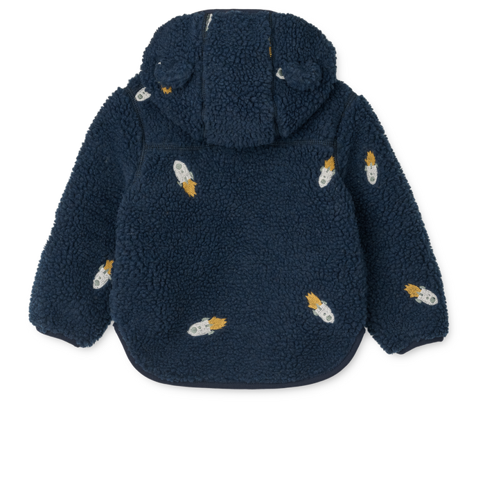 Liewood - Jacket - Mara W/Ears - Rocket/Classic Navy - Back