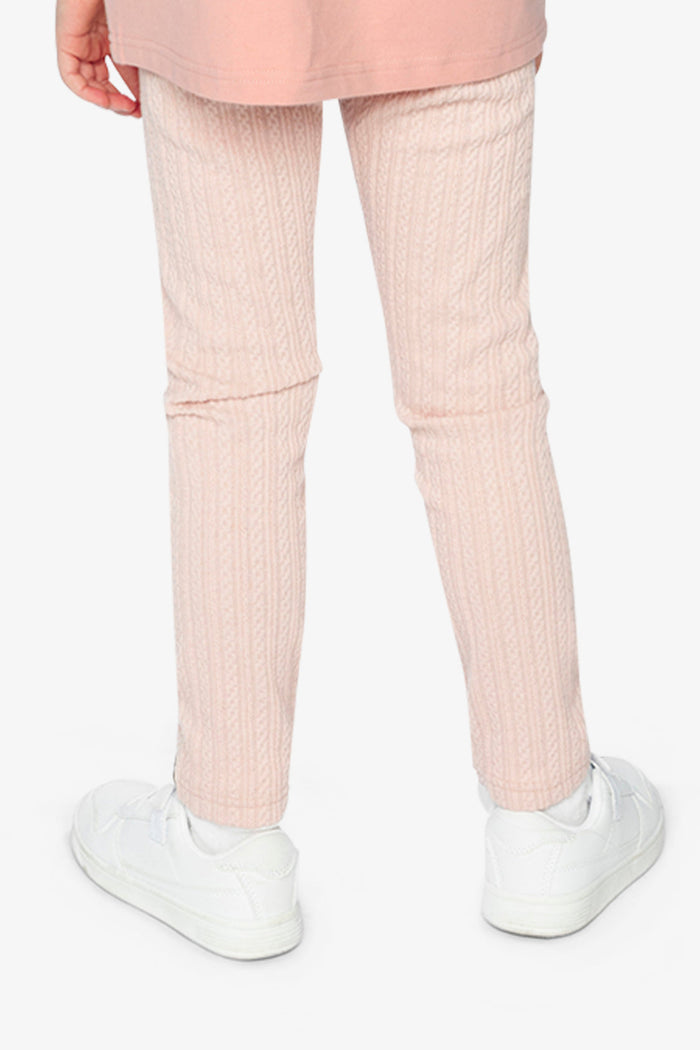 Jacquard Leggings Pale Dusty Pink-3