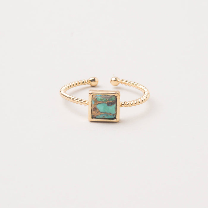 Jayne Square Turquoise Ring