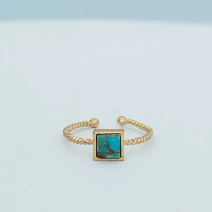 Jayne Square Turquoise Ring