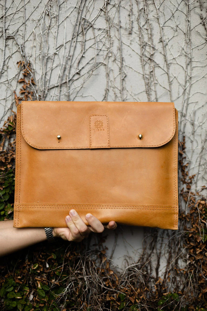 Jubilee Trading Co. - Leather Laptop Sleeve - La Lovely Vintage
