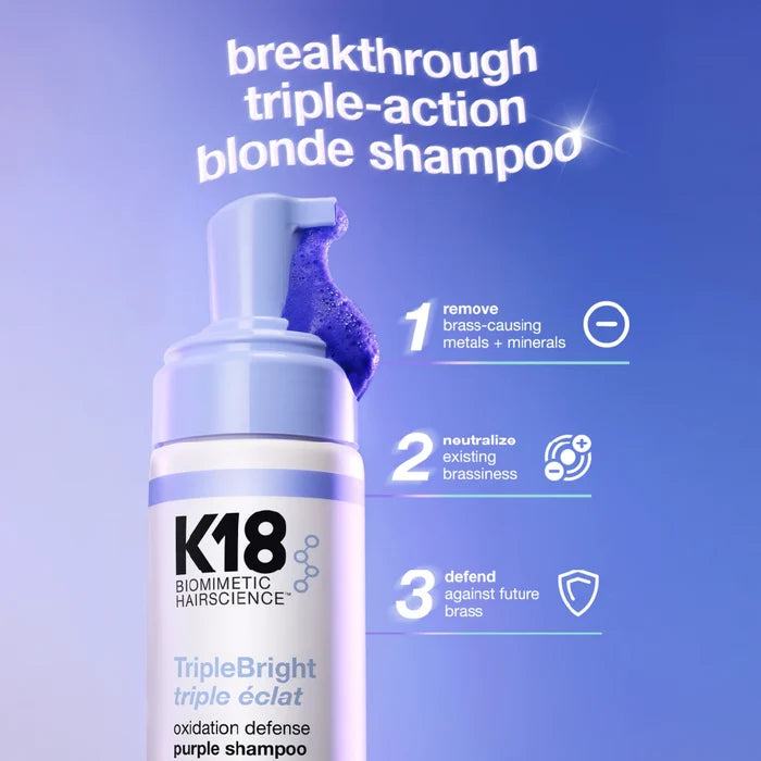 K18 TRIPLEBRIGHT PURPLE SHAMPOO FOAM 125ML