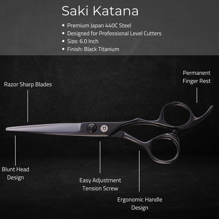 Katana Japanese Hair Cutting Shears Set (Hair Cutting and Thinning Shears)