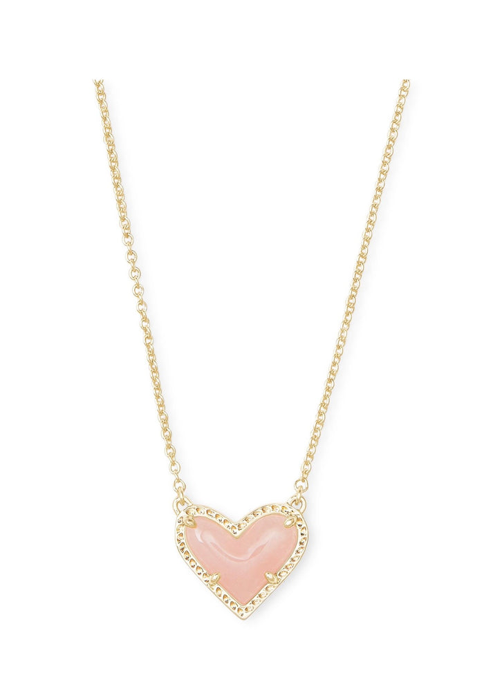 Kendra Scott Ari Heart Short Pendant Necklace: Gold Rose